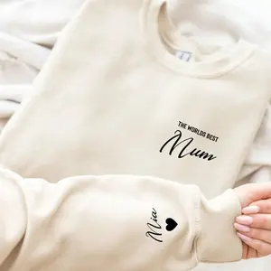 Mum Sweatshirt Custom Kids Names on Sleeve, The Worlds Best Mum Shirt, Custom Sweater for Mum with Children's names, Mummy Hoodie, Mother's Day Gift