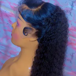Wear and Go Glueless Wigs Human Hair Pre Plucked Pre Cut kinky curly 13*4 Lace Front Wigs for Black Women Natural Hairline Water Wave Lace Front Wigs 250 Density 22 Inch