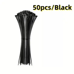 Durable Nylon Zip Ties Set (5-Pack), Multi-Size Adjustable Secure Fastening Tool for Home & Outdoor Use, Ideal for Gardening/furniture Assembly