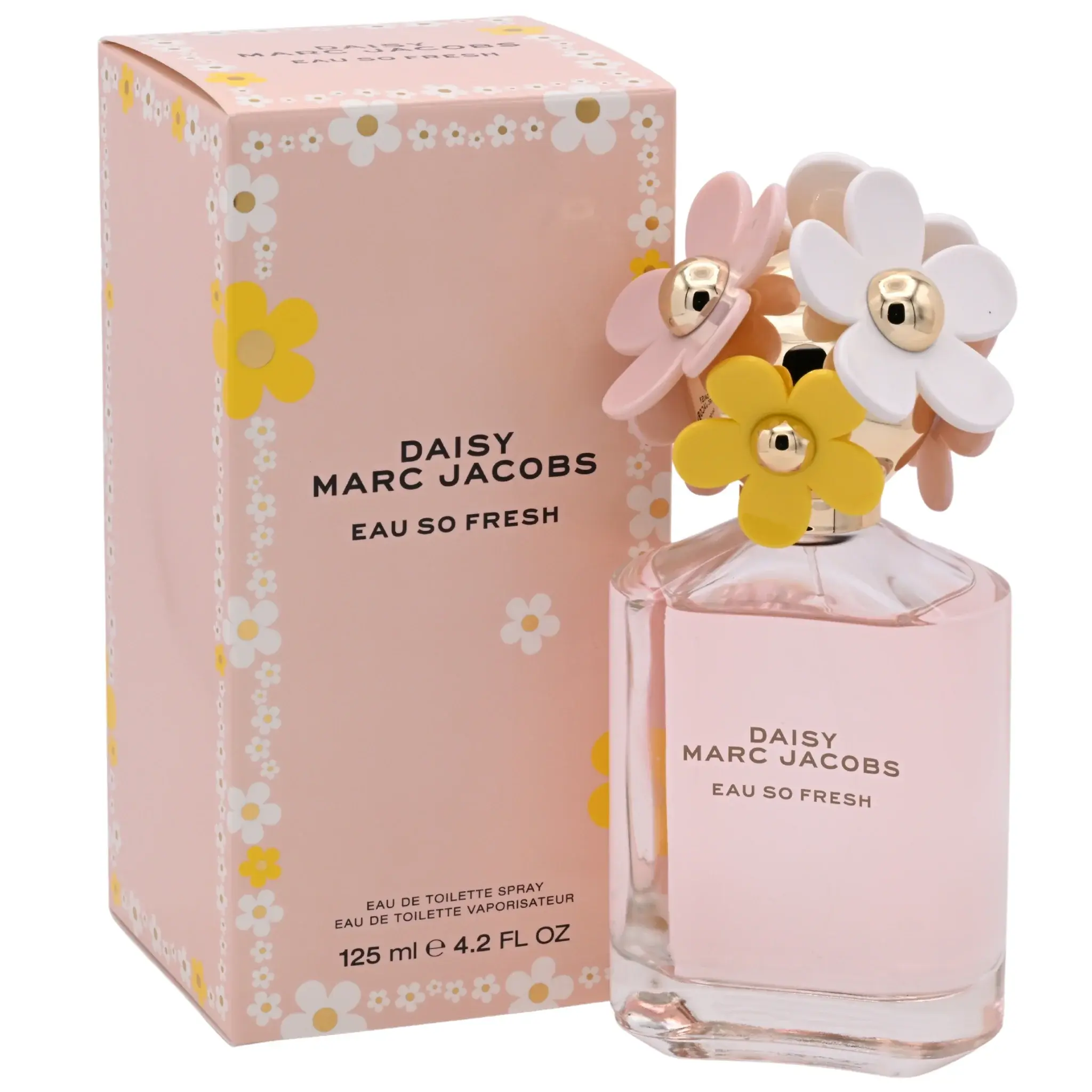 Daisy Eau So Fresh Eau de Toilette Spray for Women, Playful Fresh Floral Scent with Raspberry and Wild Rose Notes, 4.2 fl oz, New in Box, Contains Aerosol, New Box, Spray Bottle, Apply On Skin, Everyday Wear