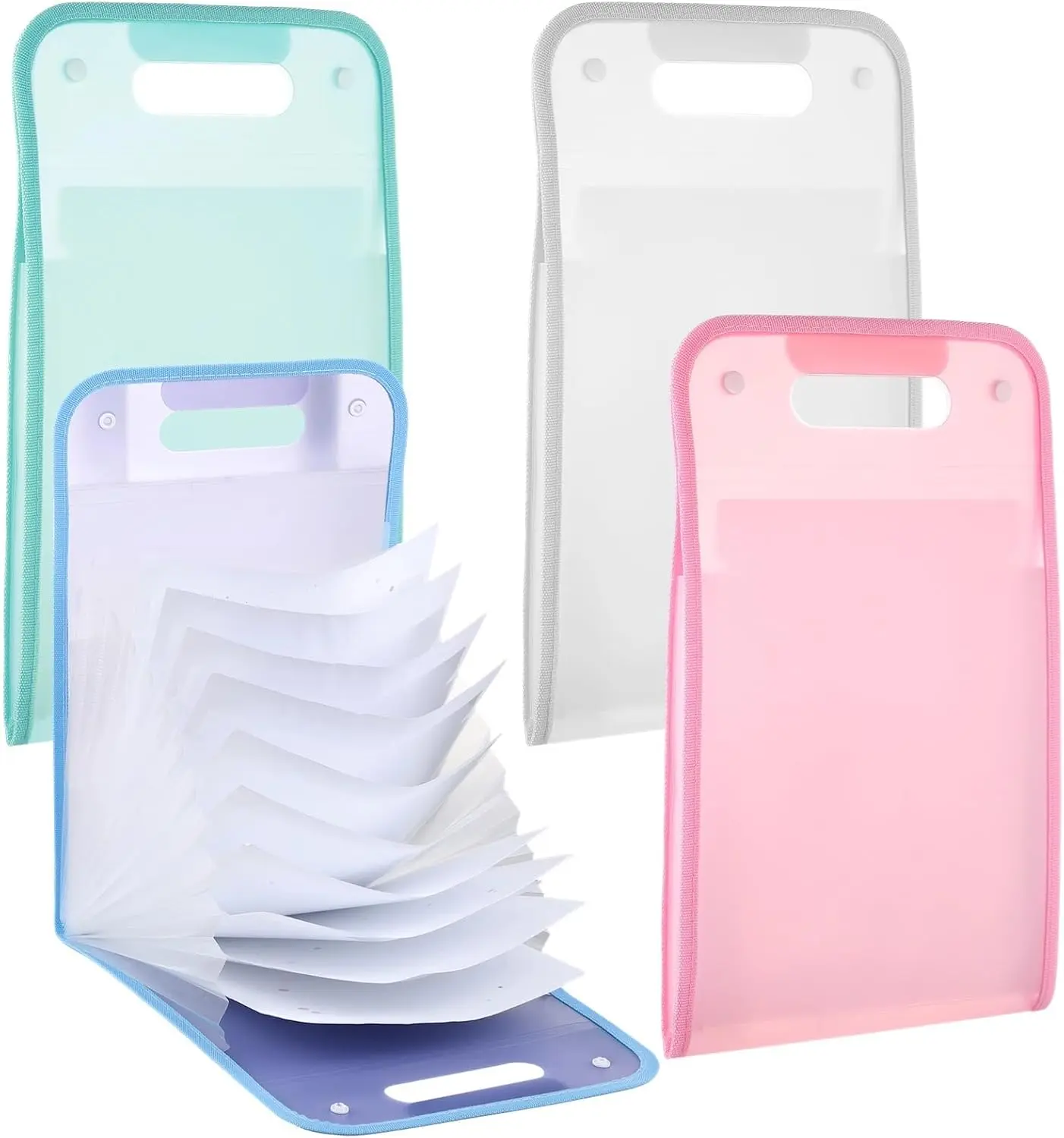 13-Pocket Accordion Expanding File Folder with Labels, Portable Waterproof A4/Letter-Size Paper Organizer, Office Filing Stationery for School Bags & Workspaces