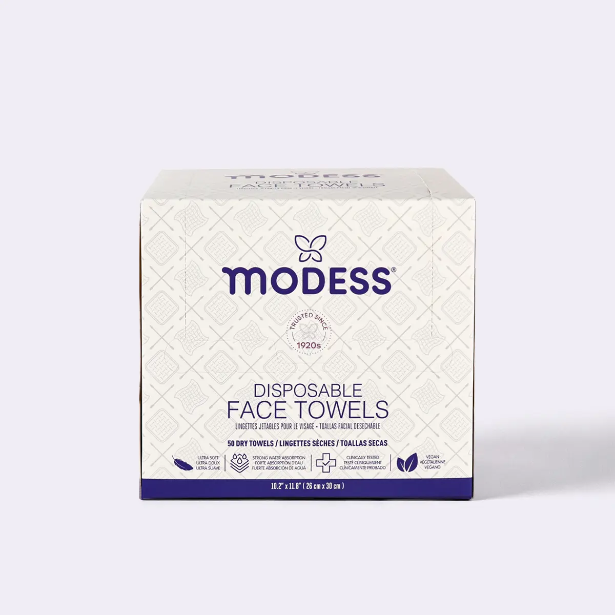 Modess Disposable Facial Towels - 50-Count, 100% Plant Fiber Pearl-Embossed, Dry & Wet Dual-Use, Unscented, No Additives, Beauty Tools, Makeup Remover Towels, Save 10% on Any 3 Items, Sensitive Skin, Gentle Cleanse, Youth, Wipes, Cleansing