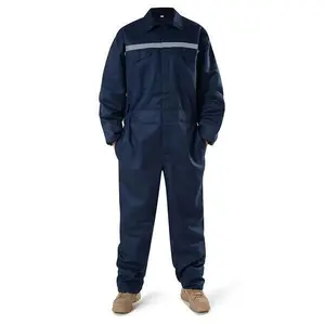 Men's one-piece workwear set, wear-resistant and breathable, with nylon buckle and zipper, men's spring and autumn work pants, suitable for mechanical maintenance and workshop work.