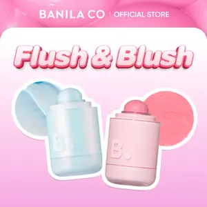 BANILA CO Romantic Glow Duo | Romantic Blush Lip & Cheek & Romantic Blush Highlighter | Multi-Use Blush Stick for Soft Flush & Dewy Glow