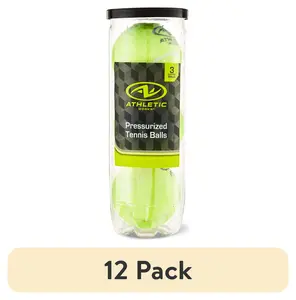 (12 Pack) Athletic Works Pressurized Tennis Balls, 3 Count Athletic Works