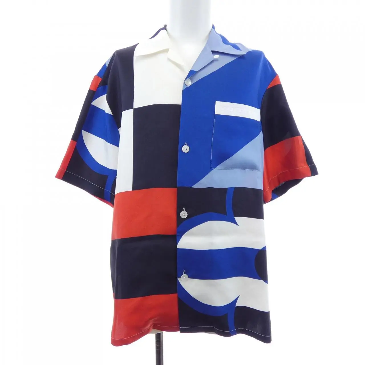 Pre-owned Louis Vuitton Silk Small Leather Goods Short Sleeve Shirt