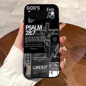 Rounded Edge Phone Case for Google Pixel 10 9 8 7 Pro A XL God's Plan Pattern Anti-Scratch Shockproof Soft Liquid Silicone Protective Cover Smartphone Casing