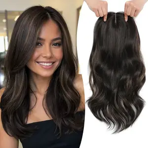 Auvzyhair 18 Inch Loose Wavy Hair Topper for Women – Lightweight Clip-In Topper with Natural Scalp Look, Seamless Coverage & Volume for Everyday Wear
