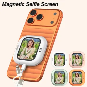 Magnetic Rear Camera Vlog Monitor for Android & iPhone, 2.01-Inch HD Screen, Real-Time Sharing, 180° Rotation, Tiktok Youtube Vlogging
