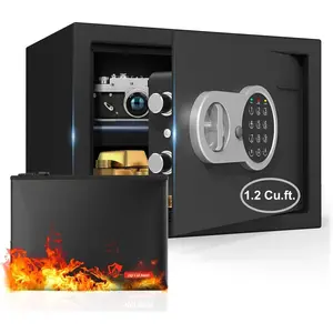 [ 1.2 Cu.ft. ] Fireproof Safe for ,Digital   Cabinet Safes for   Documents,Safe Box with  Keypad,Removable Shelf for Office Business 1.2 Cu.ft.