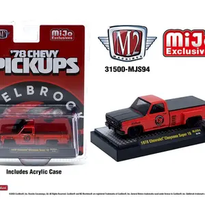 M2 Machines 1:64 1978 Chevrolet Cheyenne Super 30 Custom EDELBROCK – Red – MiJo Exclusives Limited Edition