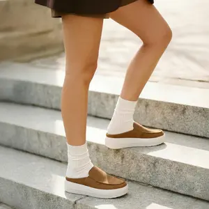 Women's Slip On Platform Mule Shoes Comfortable Memory Foam Lightweight Round Toe Clogs for Work Walking