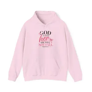 God is With Her She Will Not Fall Hoodie | Psalm 46:5
