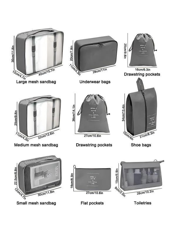 Portable Travel Storage Bag Set, Travel OrganizerSet for Clothes, Shoes, Cosmetic, TravelEssentials for Men & Women, Organizer Luggage