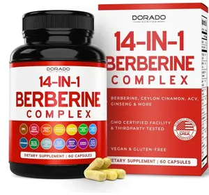 GLP-1 Supplement 14 in 1 Formula (GLP1 Supplement with Berberine, ACV, Chromium, Ceylon Cinnamon, Turmeric & More) Support Gut Health & Metabolism - Third Party Tested, Vegan Safe & USA Made