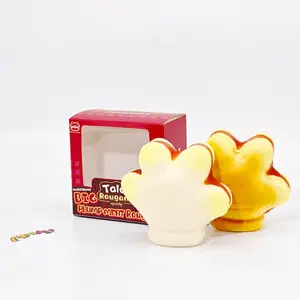 MHM Squishy Series Mini Glove Bread Soft, Slow-Bouncing Stress-Relieving Simulated Sticky Food
