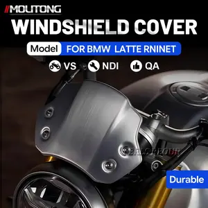 Bmw Rninet Small Windscreen, Climber Modification Front Windscreen Aluminum Alloy, Silver Color Motorcycle Accessories