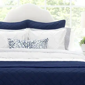 Navy Blue Diamond Quilt