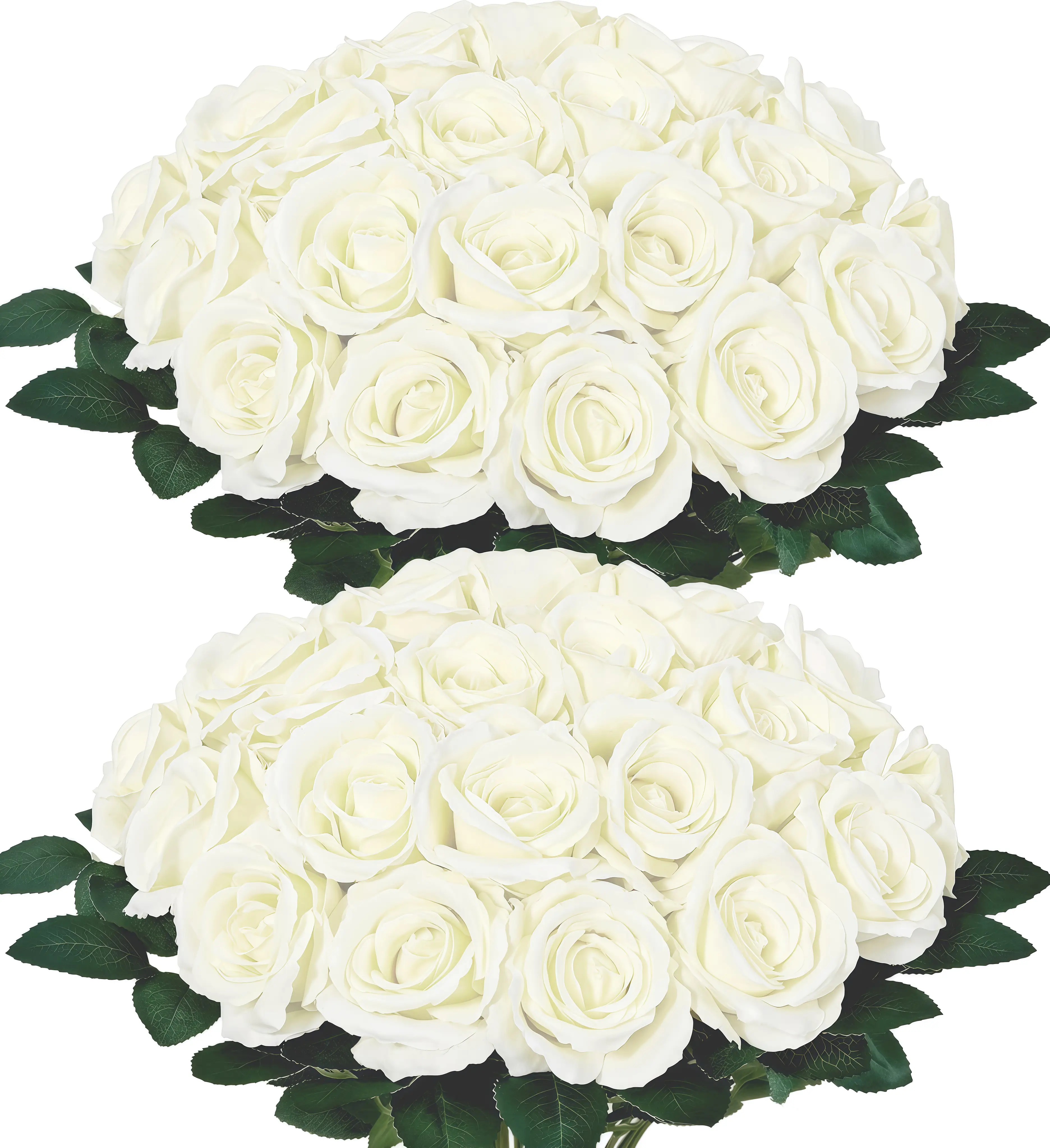 YBLIOUKE 10/20/50 pcs Artificial Rose Howers LongStem Fake Silk Roses for DIY WeddingBouquet Table Centerpiece HomeDecor