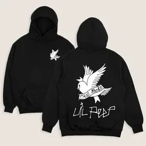 Retro Vintage Lil Peep Rapper Graphic Hoodie, Lil Peep merch, Double Printed Cotton Unisex Shirt Rap Shirt Rapper Rap Tee Hiphop Shirt Music Tour Merch Gift for Him Gift For Her Vintage Y2K Clothing Sweatshirts