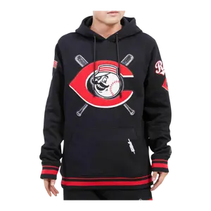 Pro Standard Cincinnati Reds Mash Up Logo Men Hoodie Black