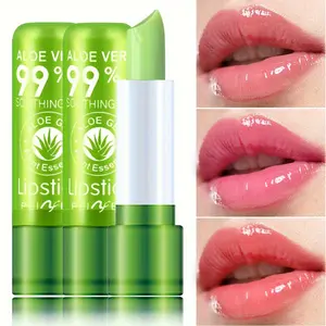 2pcs Aloe Vera Color Changing Lip Balm - Hydrating & Moisturizing, Natural Tinted Lip Care for All Skin Types, Perfect for Fall & Winter with Plant Squalane, Hydrate, Moisturize, Moisturizer, Moisture, Lip Moisturizer Gloss, Moisturizing Lip Glaze