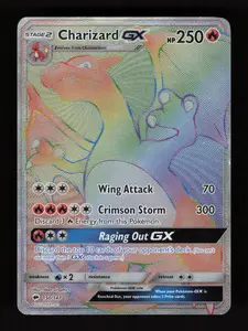 Pokemon Tcg Authentic Raw Singles Charizard GX Secret Rare Burning Shadows 150/147 High-Definition Scan Fresh from Single Pack