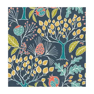 Groovy Garden Navy Peel & Stick Wallpaper Groovy Garden Navy Peel & Stick Wallpaper