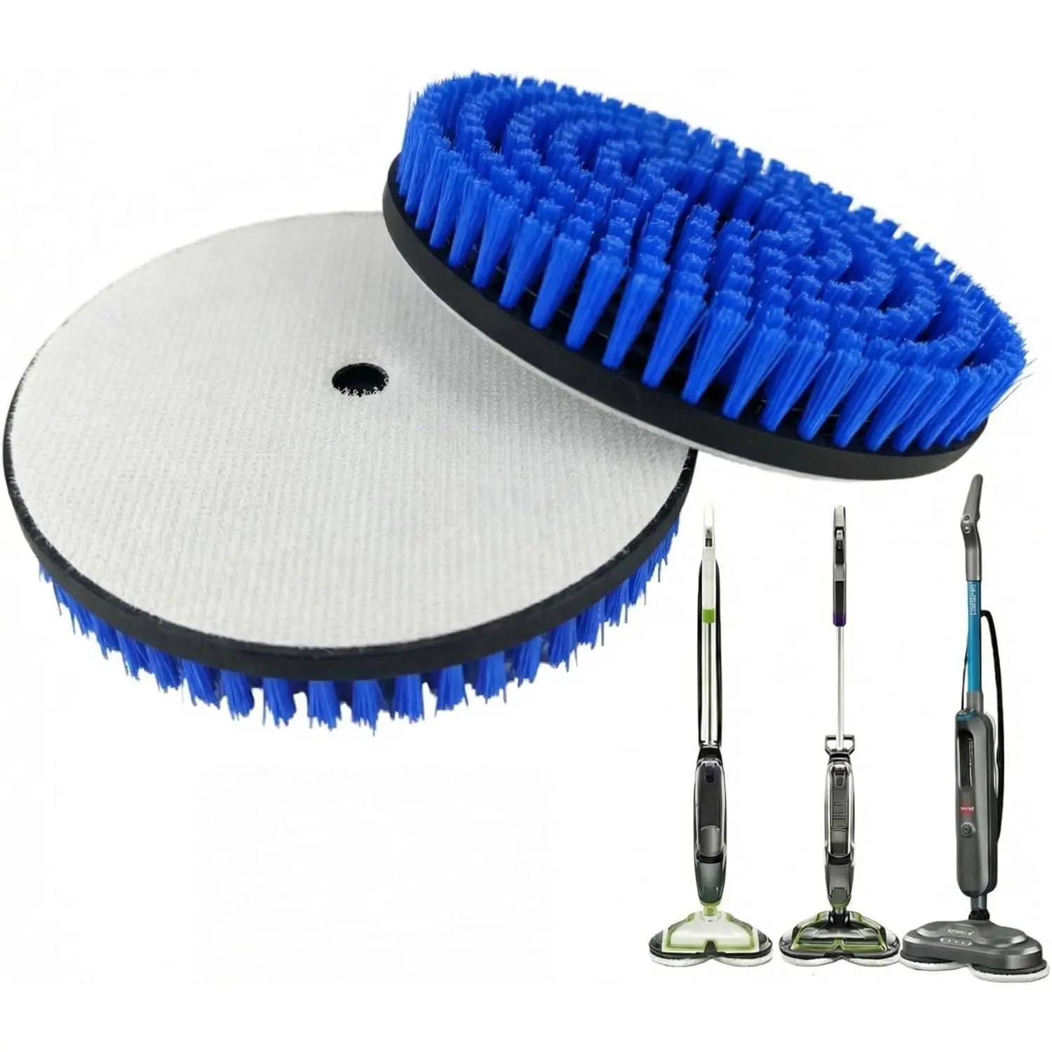Bissell Spinwave Steam Mop Replacement Sturdy Scratch-Resistant Easy-Remove Scrub Pad Accessory - 7.3x7.3 in Standard Size, Restores Original Cleaning Power, Fits Multiple Electric Mop Models, Ideal for Laminate, Textured Hard Indoor Floors, Laminate Floo