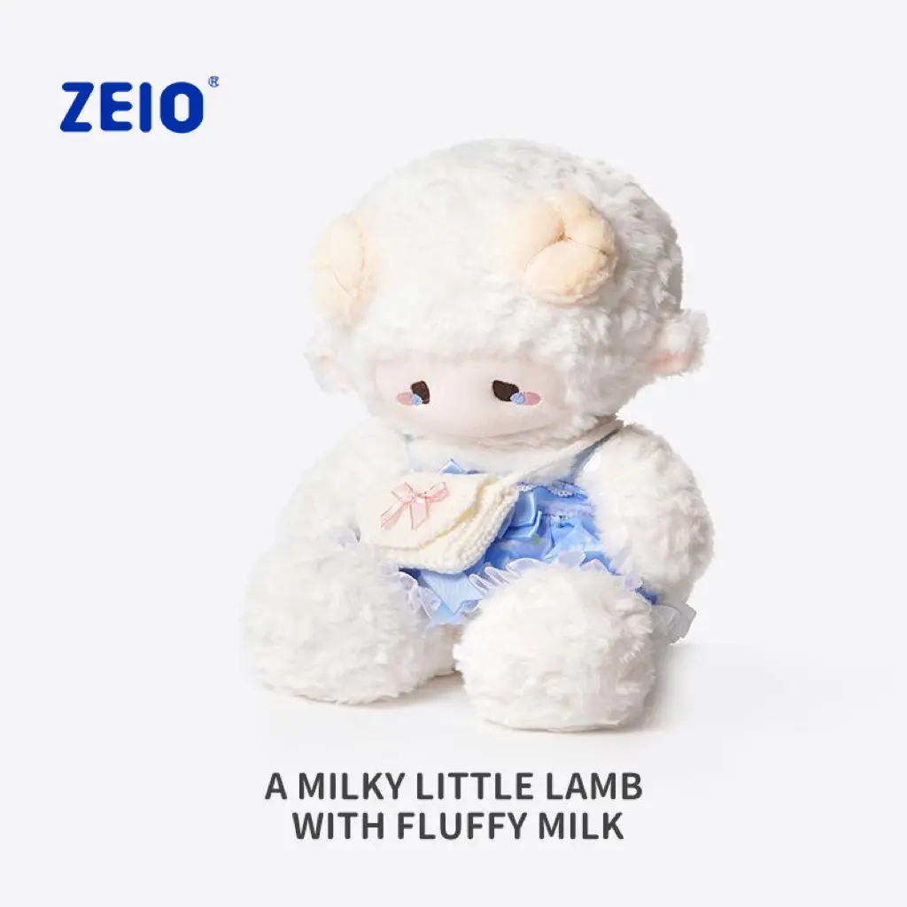 【ZEIO TOYS】Easter gift Puff Puff Lamb doll Cute plush toy Rag Doll girl'sbirthday gift companion doll Fluffy dragon Cute Fluffy Lamb Plush Doll makes a very suitable gift.