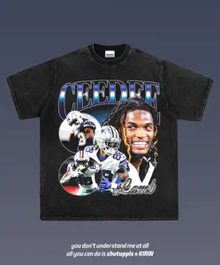 CEEDEE LAMB 1.6 – Graphic Tee, Menswear Crew Neck Football Streetwear T-Shirt, Unisex Casual Regular Fit Cotton Tops, Good Vintage Hip-Hop Bold Retro Apparel, Men Round Neck Y2K Sports Tees