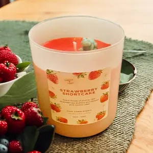 Strawberry Shortcake Candle :: Great Gift :: Summer Inspired