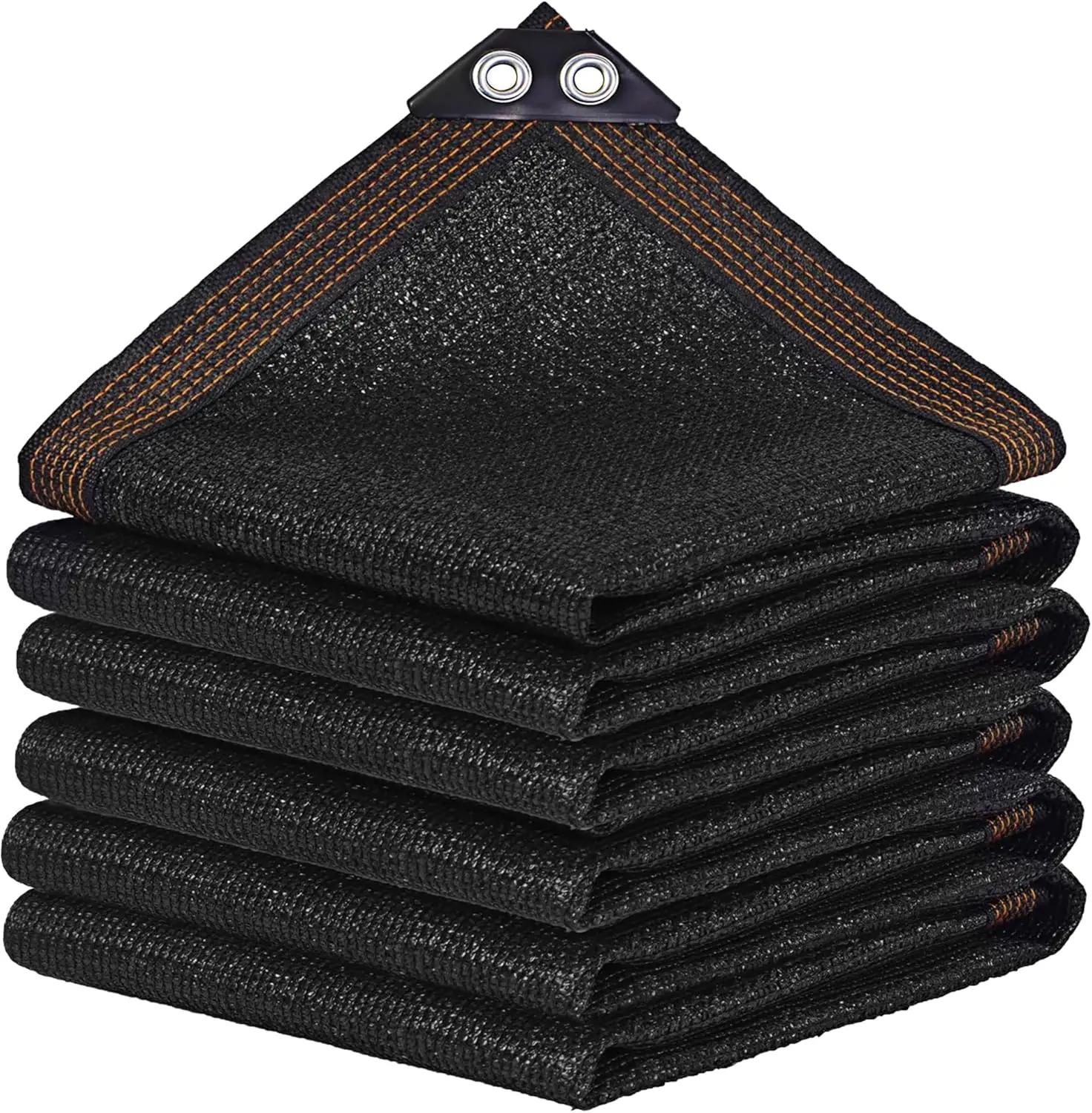 Black eye-blocking mesh, durable mesh fabric with waterproof straps and grommets (70–80%), 10×13 ft (approx. 3×4 m), garden shade net, suitable for greenhouses, plant cultivation, and chicken coop sunshade cover.