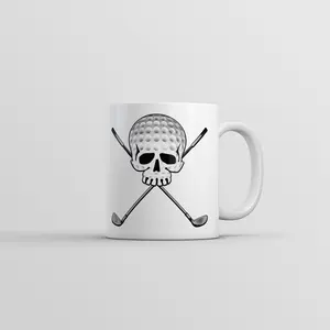 Golf Jolly Roger Mug Funny Golfing Graphic Novelty Coffee Cup - 11oz Funny Coffee Mugs Ceramic Printed Drinkware Cup