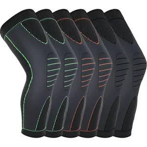 6 Pcs Long Compression Leg Sleeves Full Leg Sleeves Full Compression Knee Sleeves Knee Braces Knee Support for Men Women Arthritis Joint Pain Relief Reduce Varicose Veins and Swelling Cycling Sport