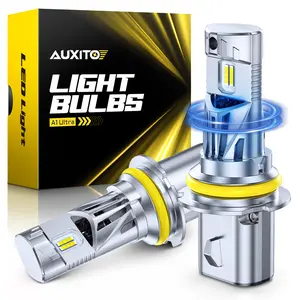 AUXITO 9007 Headlight Bulbs,58000LM 6500K Cool White 1000% Brighter, HB5 Light Bulbs for Fog Light, Non-polarity, Plug and Play, Pack of 2