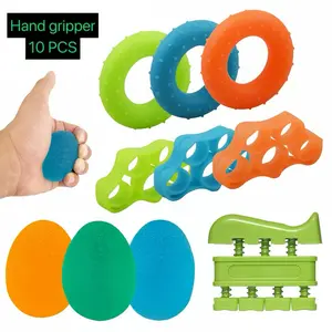 Noduled Silicone Grip Strength Rings, Unisex Finger Exercise Training Set for Home Daily Workout resistance bands hand gripper strengthener