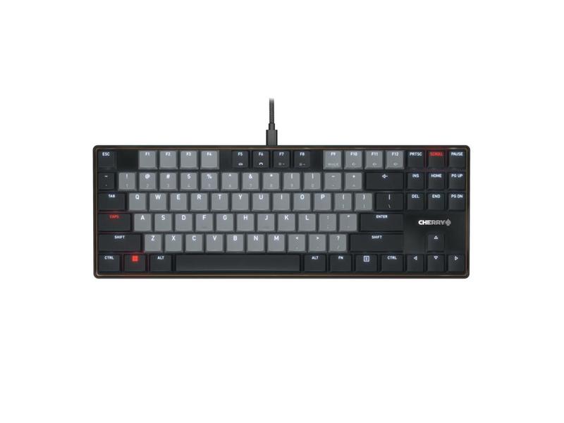 CHERRY KC 500 MX LP TKL MX LP Mechanical Low-profile Keyboard in a Slim Design - Black, Wired Compact Keyboard with Backlighting, MX2A IVORY Switches, PBT Keycaps, Foldable Feet, Slim Design