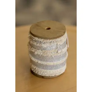 Metallic Fringe Ribbon On Wood Spool
