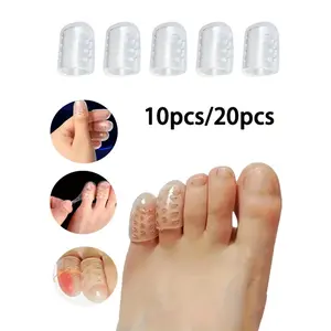30pcs Waterproof Foot Toe Covers, Silicone Toe Protectors, Anti-Friction Breathable, Foot Care Protection, Moisturizing & Comfortable Design, Shoe Protector