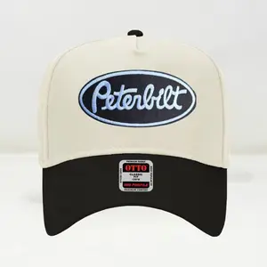 Peterbilt Retro Otto Cap Classic Mid Profile Trucker Hat Adjustable Snapback