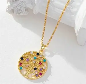 Rainbow Tree of Life Necklace