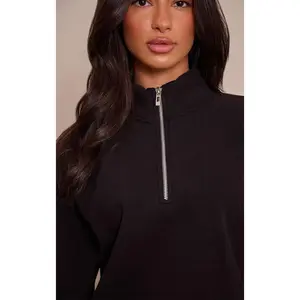 Petite Funnel Neck Zip Sweatshirt