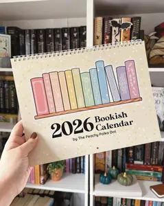 2026 Bookish Calendar, cozy reading calendar for book lovers, monthly book tracker, book club gift, aesthetic literary wall calendar