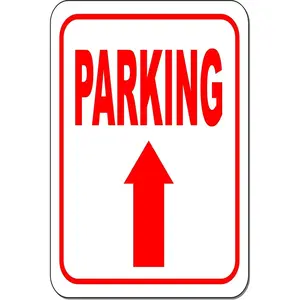 8x12in Aluminium No Parking Anytime Sign, Metal Plaque Wall Decor for Home, Garage, Outdoor Spaces