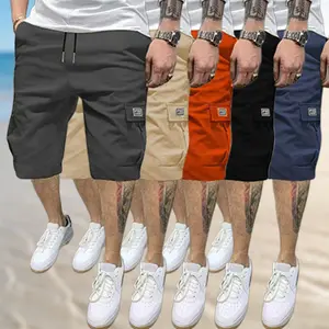 Men’s slant-pocket cargo shorts set — versatile casual style for everyday wear; men’s cargo shorts; spring new arrival men’s trench-style pants, fashionable and trendy look