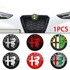 1PCS Premium ABS 3D Alfa Romeo Emblem Long-Lasting Material Anti-Corrosion Waterproof No-Drilling Stylish Exterior Accessory Car Stickers Fade-Resistant Lightweight Sturdy For Alfa Romeo 159 147 156 4C 8C 166 Giulia Giulietta Mito GT Stelvio Brera Spider