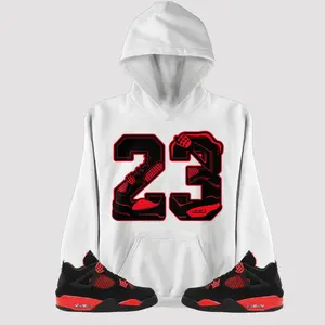 23 To Match Jordan 4 Red Thunder Unisex Hoodie Shirt To Match Sneaker TOP