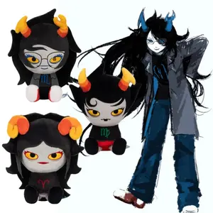 Homestuck Troll Plush Complete Set, 4 Styles Soft Aradia Terezi Kanaya Stuffed Dolls, Cute Cartoon Game Plushie Gift for Fans