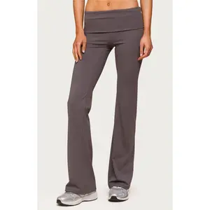Edikted Women's Oriane Foldover Flared Leggings